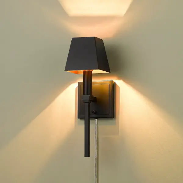 Messina One Light Wall Sconce in Matte Black - Image 9