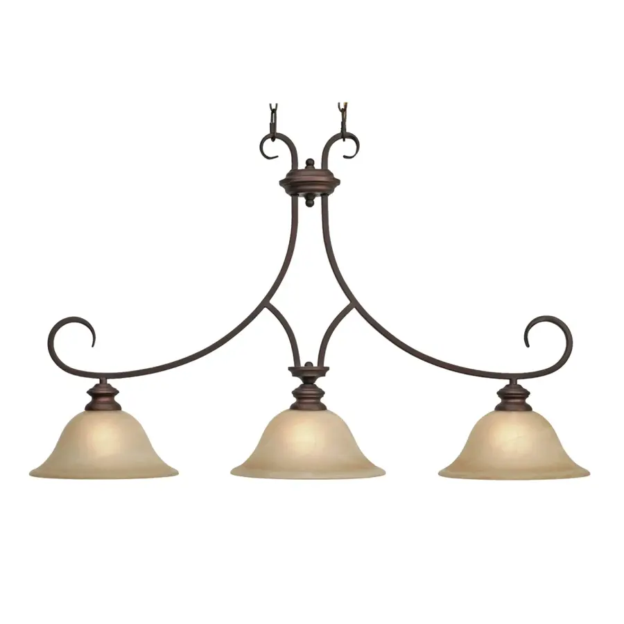Lancaster Three Light Linear Pendant in Rubbed Bronze - Image 1