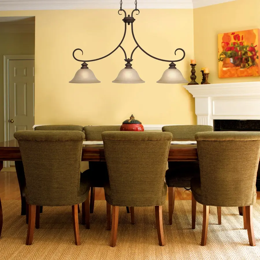 Lancaster Three Light Linear Pendant in Rubbed Bronze - Image 2