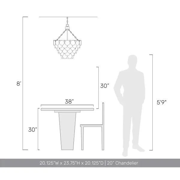 Cascada 8-Light Pendant in Aegean Silver - Image 10