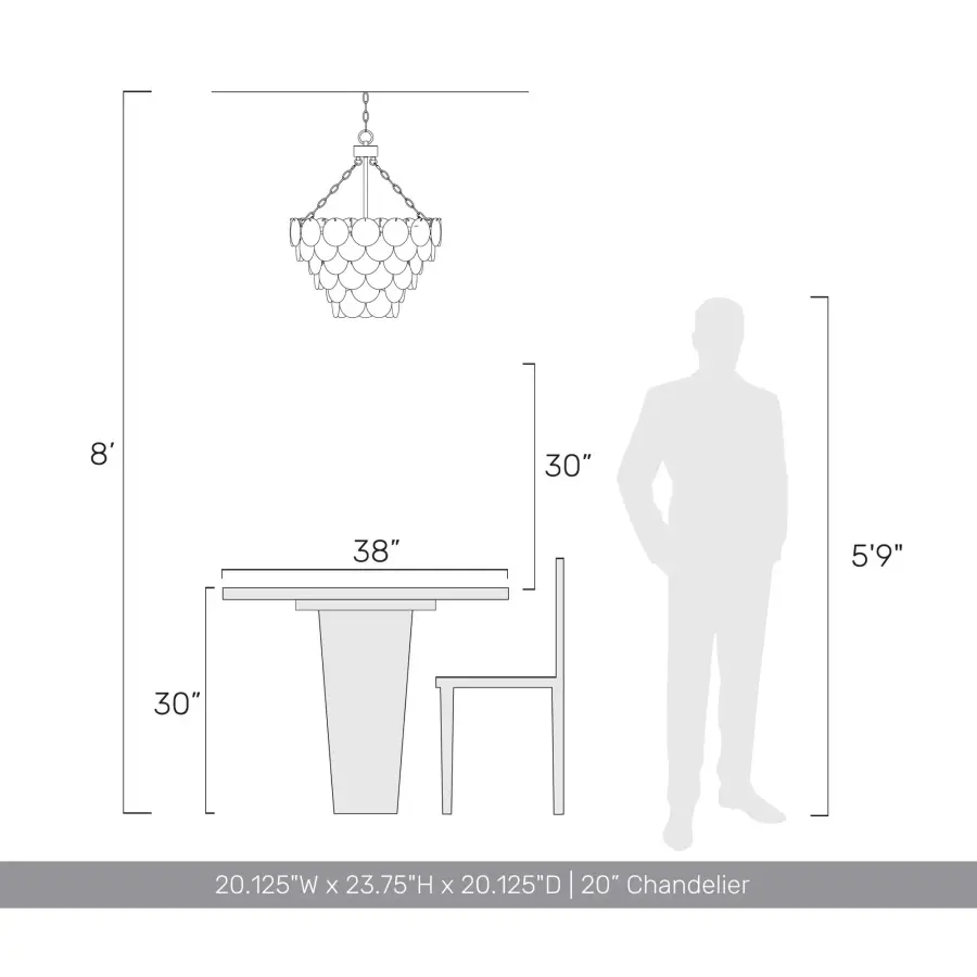 Cascada 8-Light Pendant in Aegean Silver - Image 10