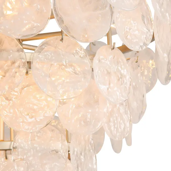 Cascada 11-Light Pendant in Aegean Silver with Cirrus Cloud Glass - Image 6