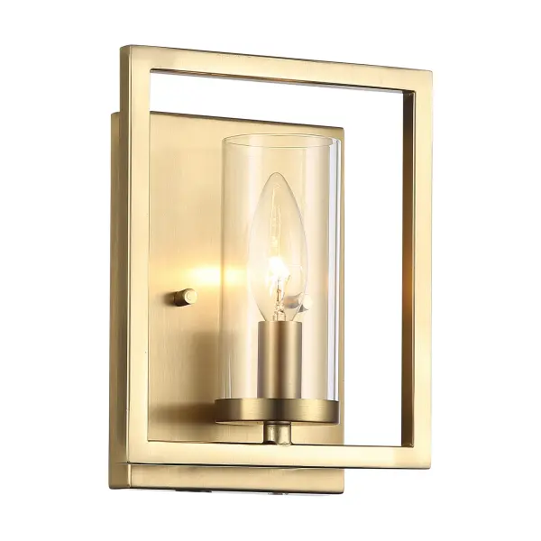 Golden Lighting Marco 1-Light Wall Sconce in Brushed Champagne Brass - Image 1