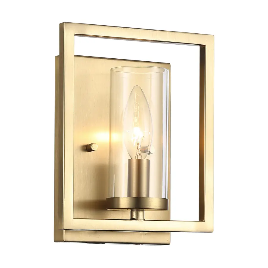 Golden Lighting Marco 1-Light Wall Sconce in Brushed Champagne Brass - Image 1