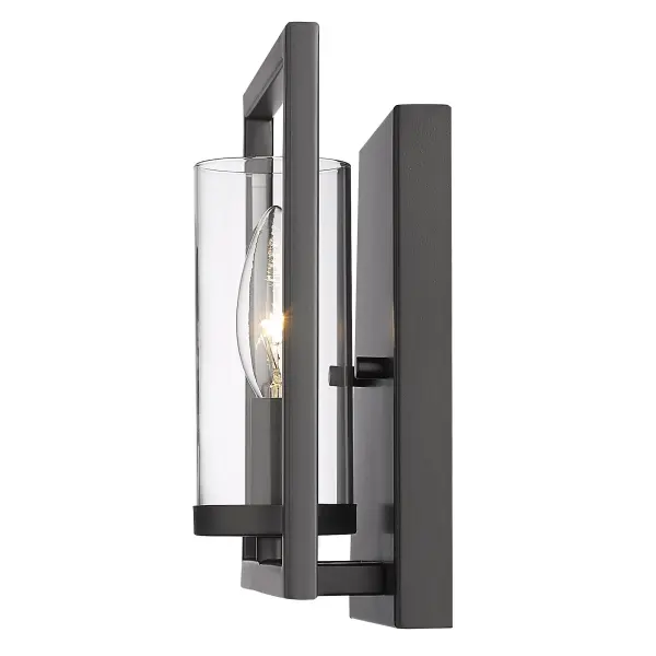 Golden Lighting Marco 1-Light Wall Sconce in Matte Black - Image 3