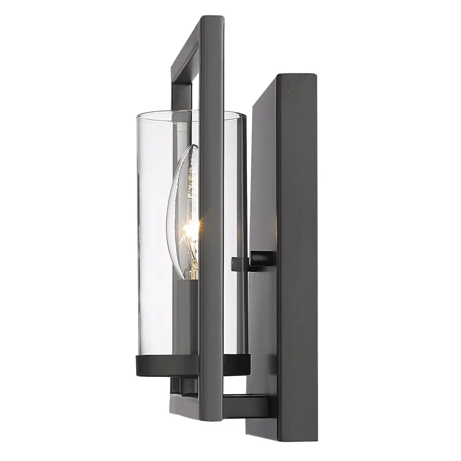 Golden Lighting Marco 1-Light Wall Sconce in Matte Black - Image 3