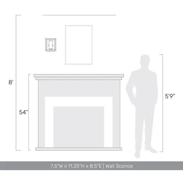 Golden Lighting Marco 1-Light Wall Sconce in Matte Black - Image 5