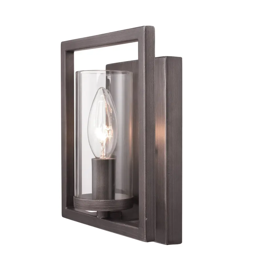 Golden Lighting Marco 1-Light Wall Sconce in Gunmetal Bronze - Image 2