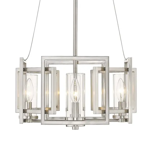 The Marco 4-Light Pendant combines modern elegance with practical versatility. Its pewter finish and clear glass shades create a sophisticated look that works in both classic and contemporary spaces. Adjustable height and sloped-ceiling compatibility make installation flexible.