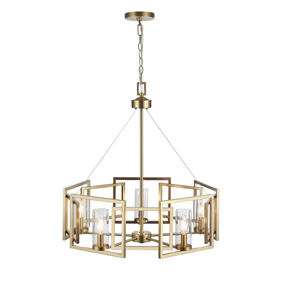 Golden Lighting Marco 5-Light Chandelier in Brushed Champagne Brass - Image 2