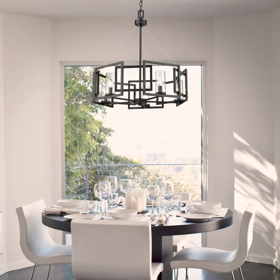 Golden Lighting Marco 5-Light Chandelier in Matte Black - Image 3