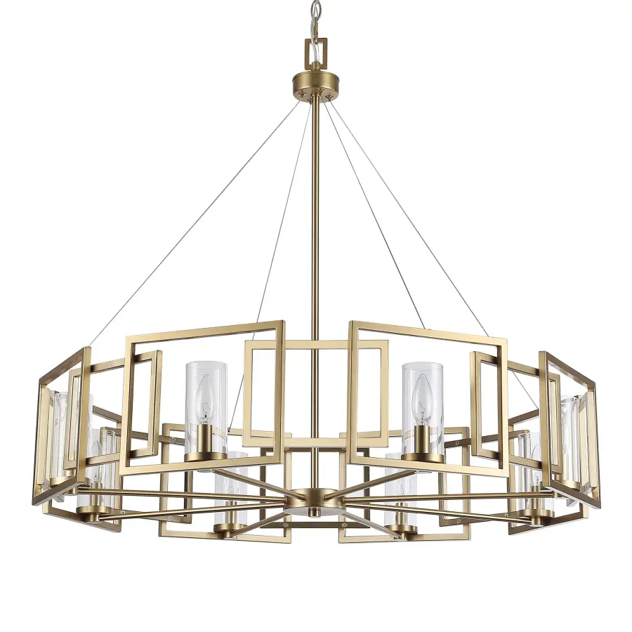 Golden Lighting Marco 8-Light Chandelier in Brushed Champagne Brass - Image 1
