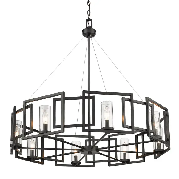 Golden Lighting Marco 8-Light Chandelier in Matte Black - Image 3