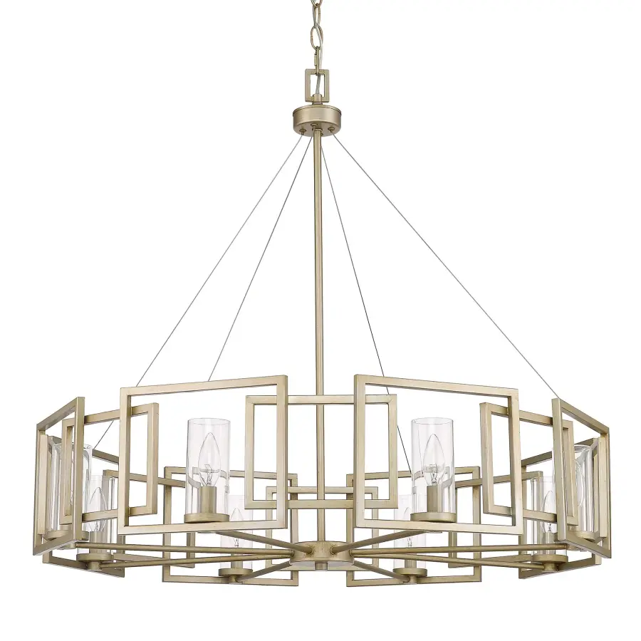 Golden Lighting Marco 8-Light Chandelier in White Gold - Image 1