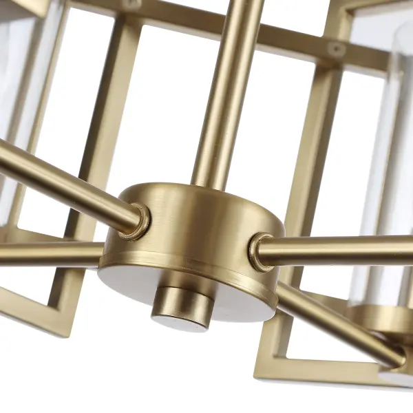 Golden Lighting Marco 4-Light Flush Mount in Brushed Champagne Brass - Image 2
