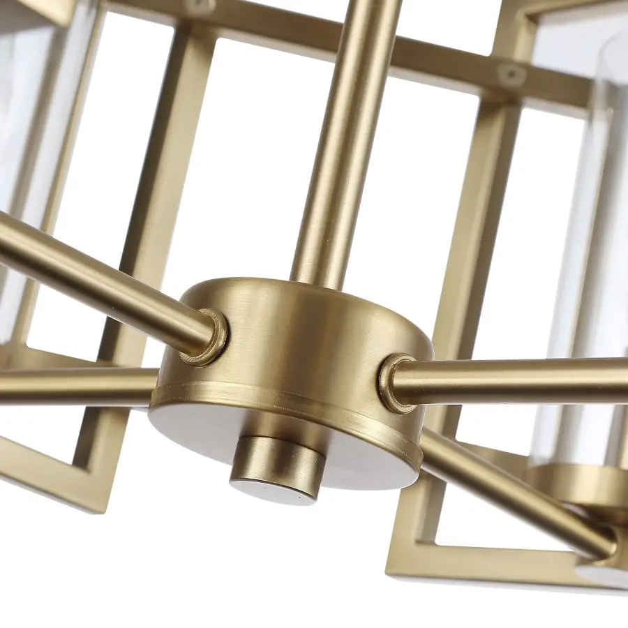 Golden Lighting Marco 4-Light Flush Mount in Brushed Champagne Brass - Image 2