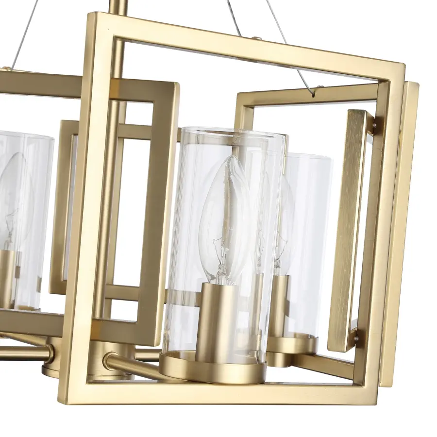 Golden Lighting Marco 4-Light Semi-Flush Mount in Brushed Champagne Brass - Image 2