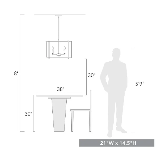 Tribeca Six Light Chandelier in Matte Black - Image 4