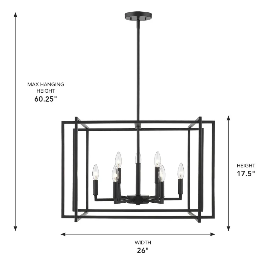 Golden Lighting Tribeca 9-Light Chandelier in Matte Black - Image 3