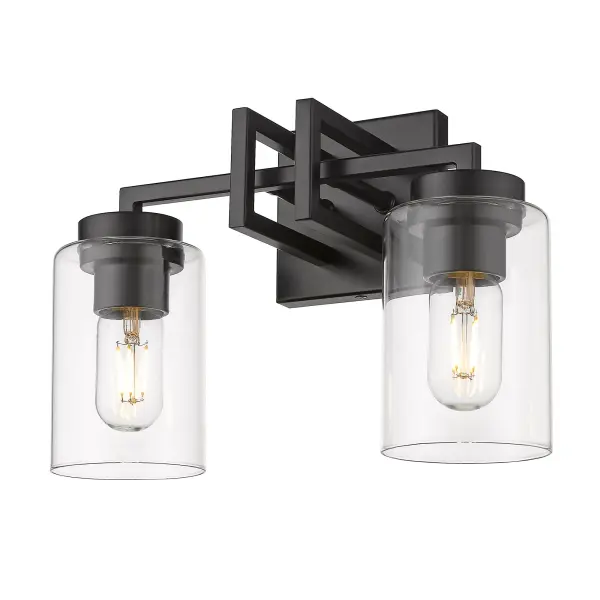 Golden Lighting Tribeca 2-Light Vanity in Matte Black - Image 4
