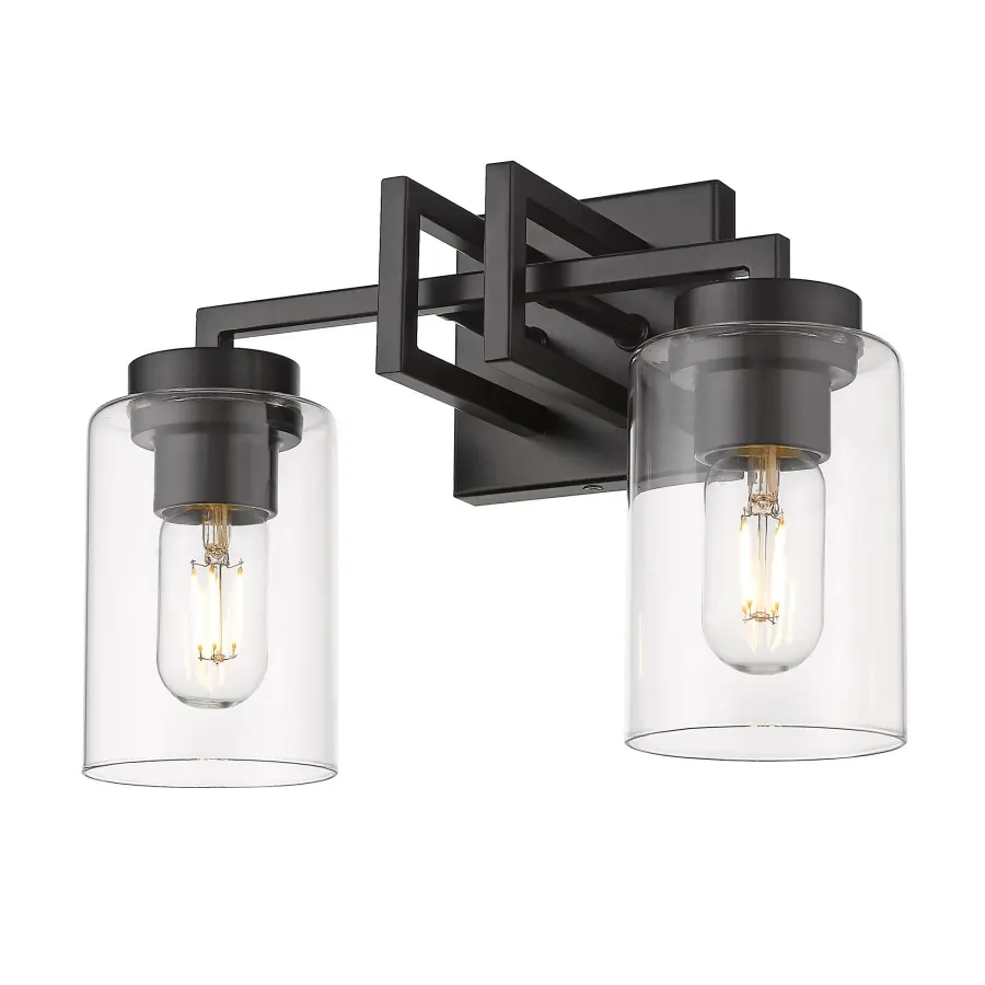 Golden Lighting Tribeca 2-Light Vanity in Matte Black - Image 4