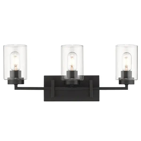 Golden Lighting Tribeca 3-Light Vanity in Matte Black - Image 2