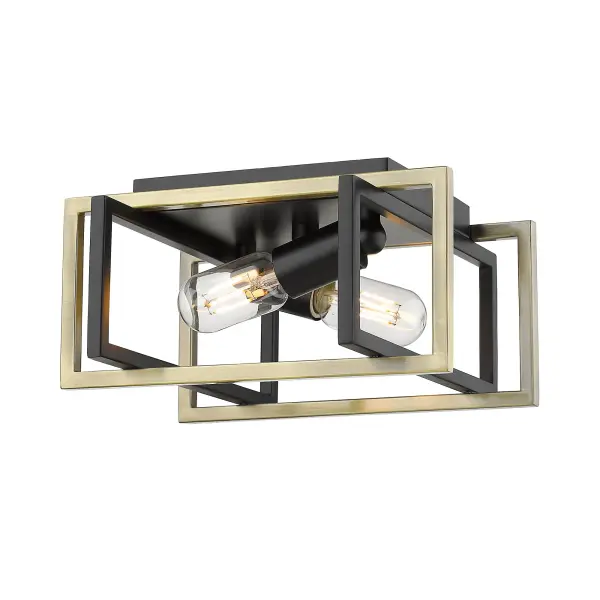 Golden Lighting Tribeca 2-Light Flush Mount - Image 1