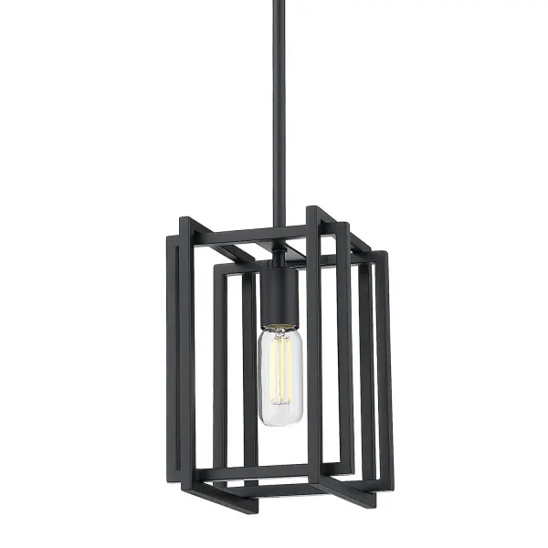 Golden Lighting Tribeca 1-Light Pendant in Matte Black - Image 1