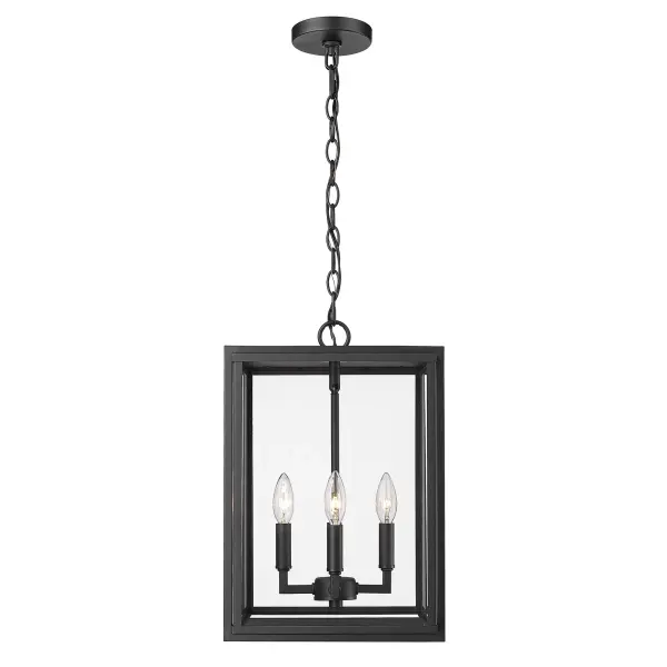 Tribeca Four Light Outdoor Pendant in Natural Black - Image 3