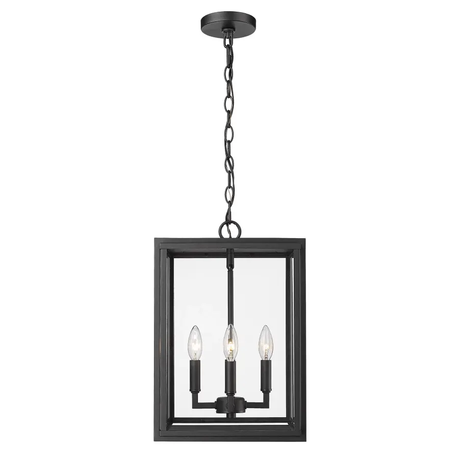 Tribeca Four Light Outdoor Pendant in Natural Black - Image 3