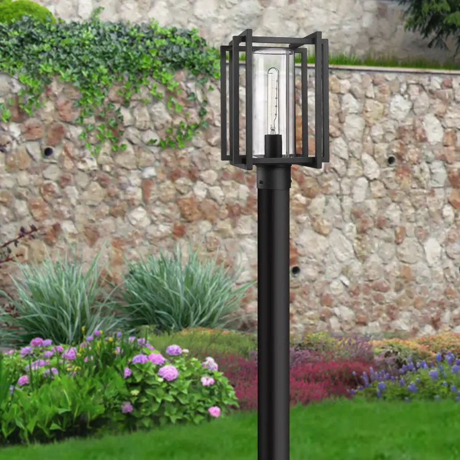 Golden Lighting Tribeca Outdoor Post Light in Natural Black - Image 4