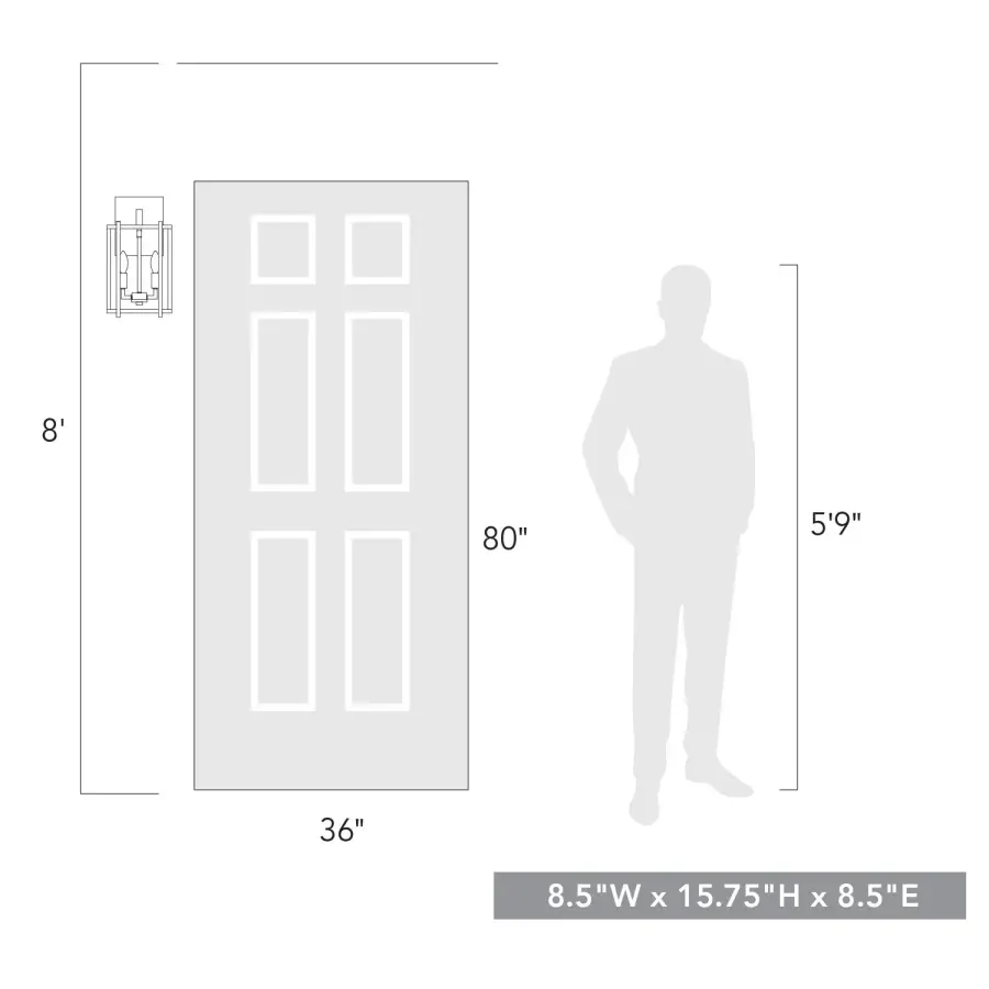Golden Lighting Tribeca 2-Light Outdoor Wall Sconce - Image 6