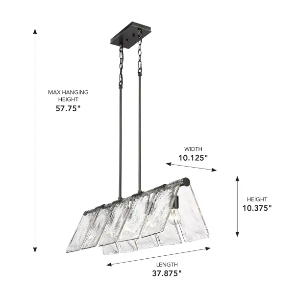 Golden Lighting Serenity 5-Light Island Light in Matte Black - Image 5