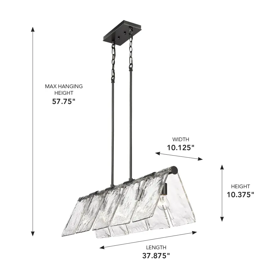 Golden Lighting Serenity 5-Light Island Light in Matte Black - Image 5