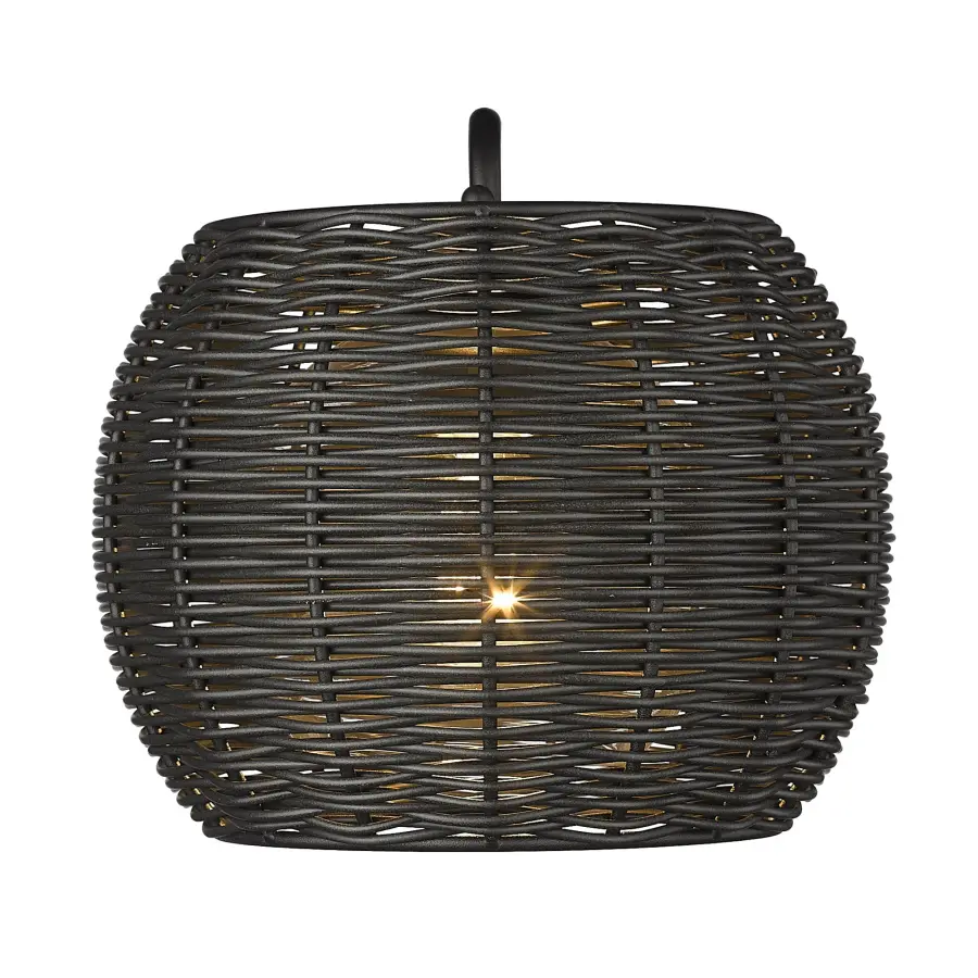 Golden Lighting Vail 1-Light Outdoor Wall Sconce in Natural Black - Image 3