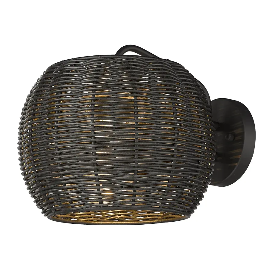 Golden Lighting Vail 1-Light Outdoor Wall Sconce in Natural Black - Image 4