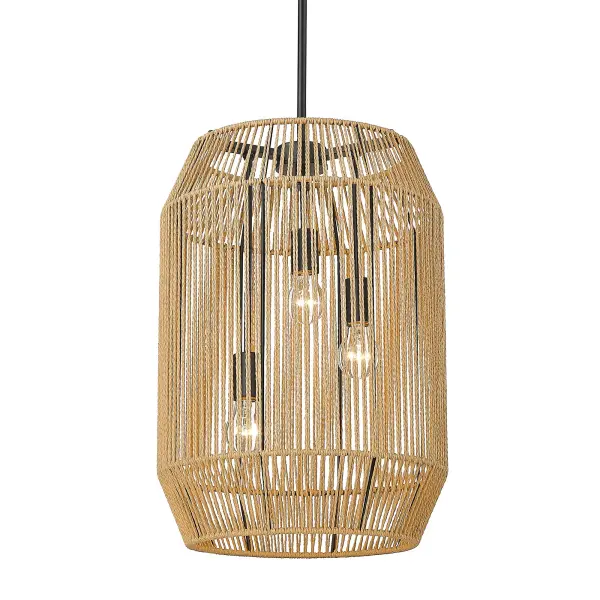 Golden Lighting Marlee 3-Light Pendant in Matte Black - Image 2