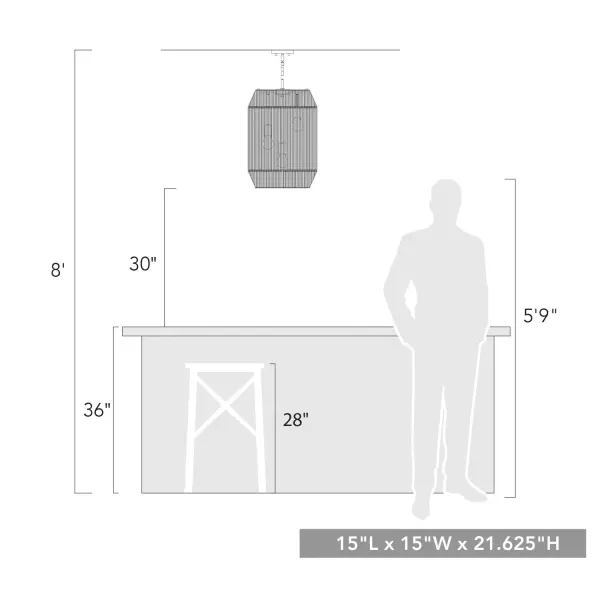 Golden Lighting Marlee 3-Light Pendant in Matte Black - Image 4