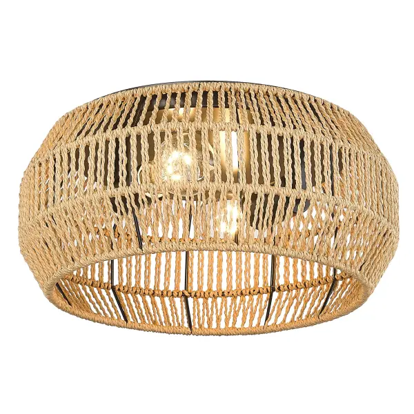 Golden Lighting Marlee 2-Light Flush Mount in Matte Black - Image 1