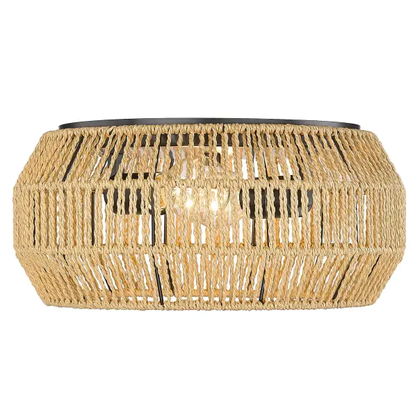 Golden Lighting Marlee 2-Light Flush Mount in Matte Black - Image 3