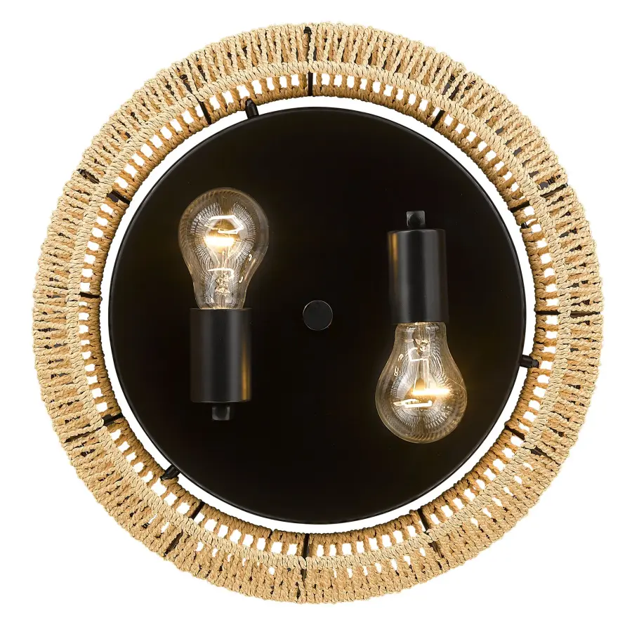 Golden Lighting Marlee 2-Light Flush Mount in Matte Black - Image 5
