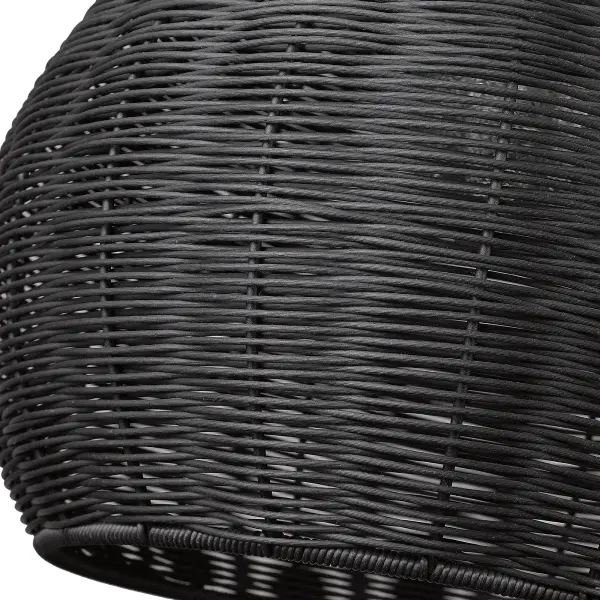 Melany One Light Outdoor Pendant in Natural Black - Image 6