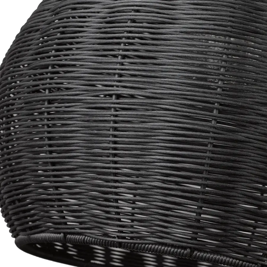 Melany One Light Outdoor Pendant in Natural Black - Image 6