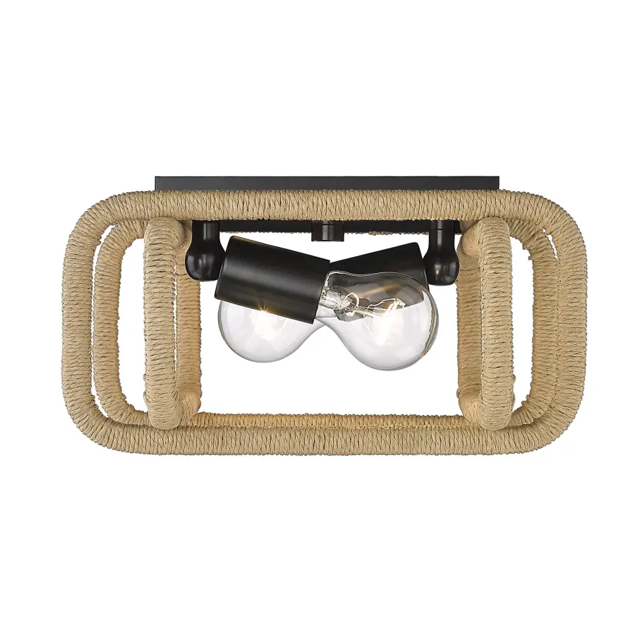 Camden Two Light Flush Mount in Matte Black - Image 2