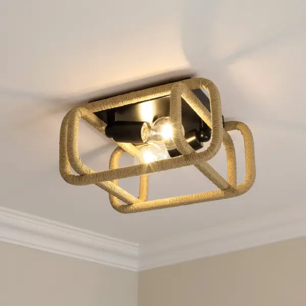 Camden Two Light Flush Mount in Matte Black - Image 5