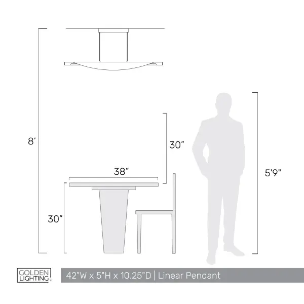Luma Integrated LED Island Light in Coffee Silver - Image 8