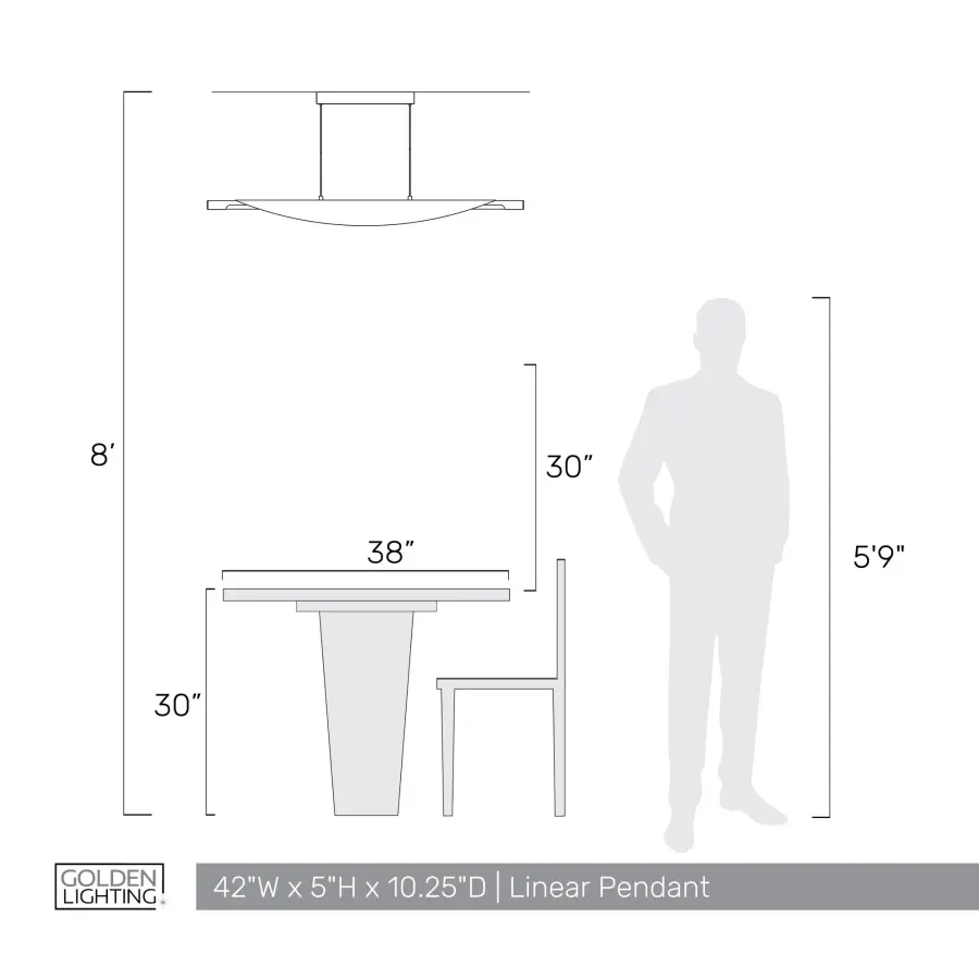 Luma Integrated LED Island Light in Coffee Silver - Image 8