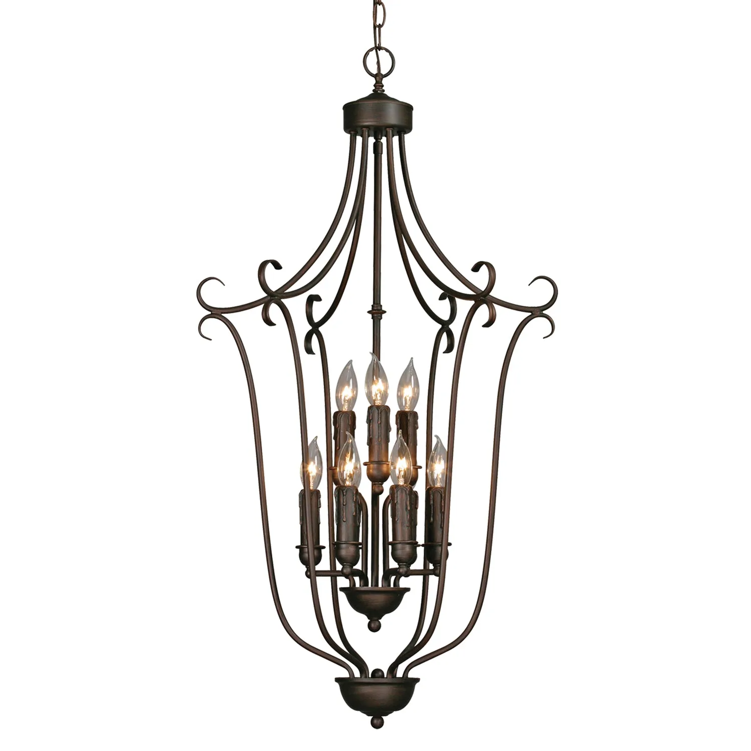 Grace 9-Light Chandelier in Rubbed Bronze