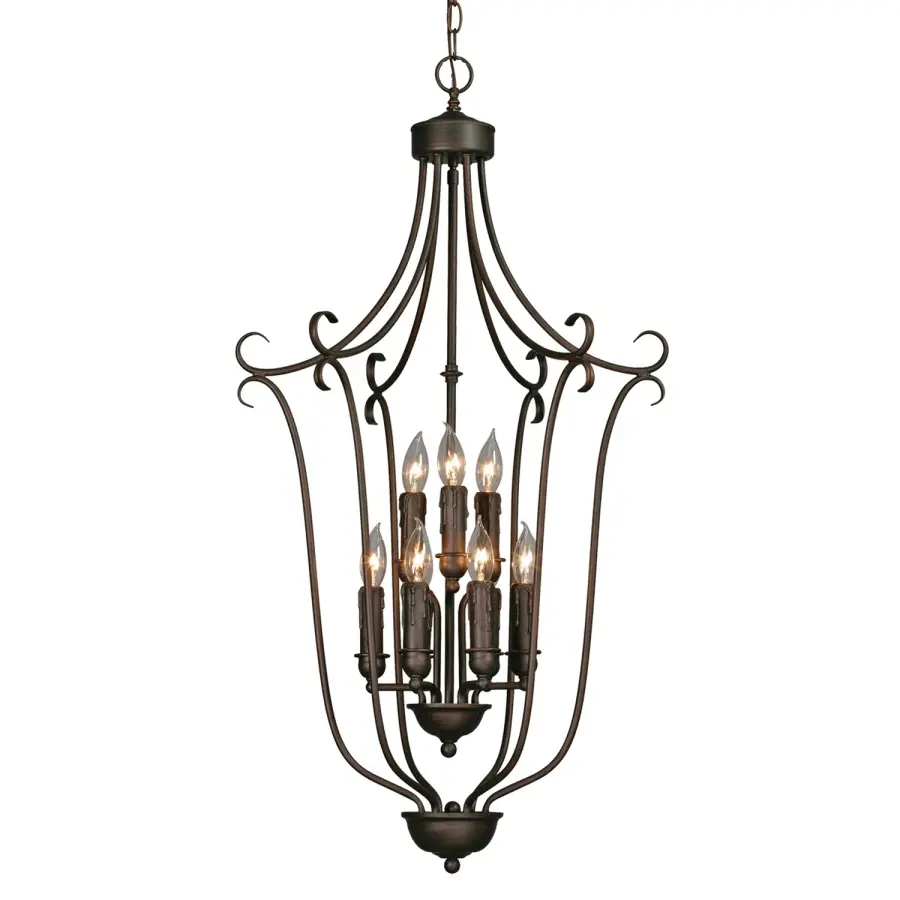 Grace 9-Light Chandelier in Rubbed Bronze - Image 1