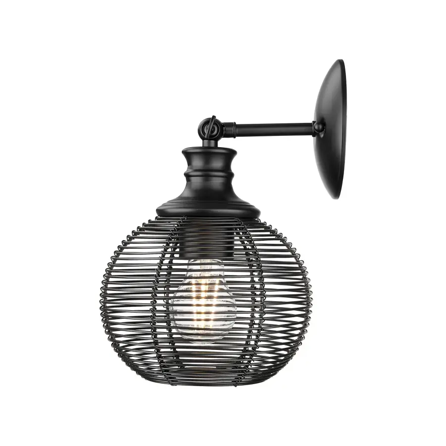 Golden Lighting Calypso 1-Light Wall Sconce in Matte Black - Image 3
